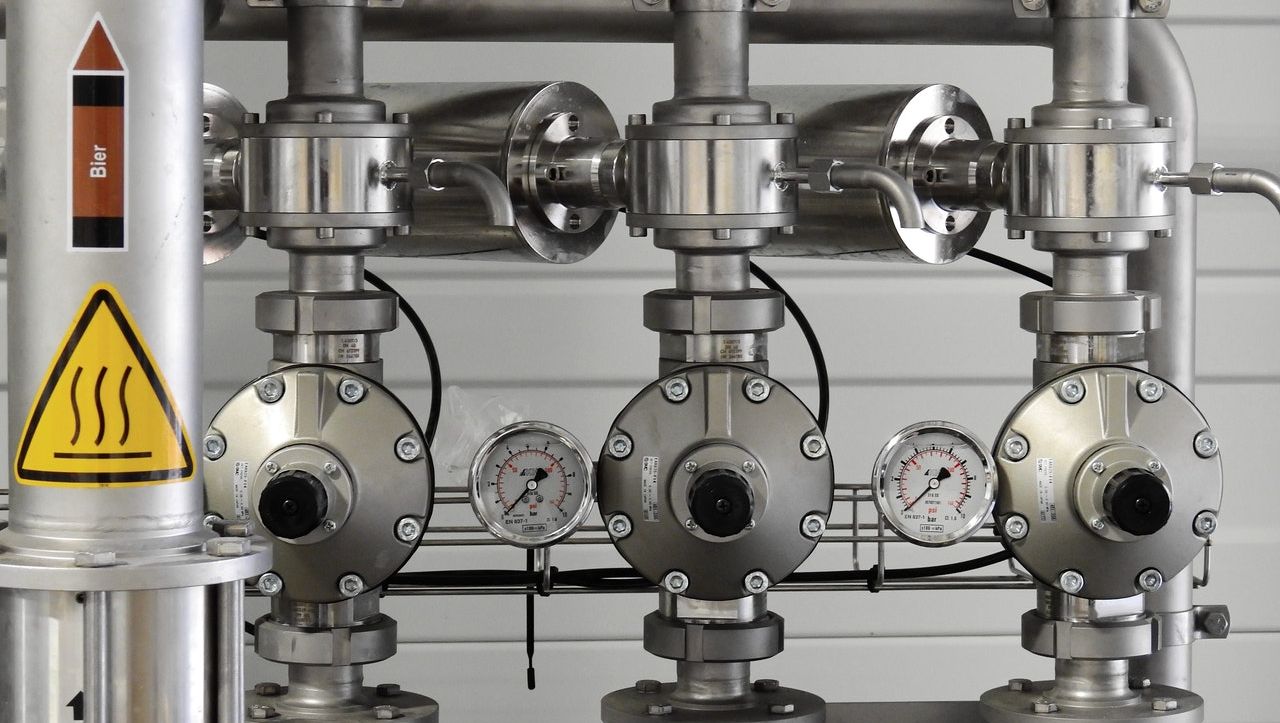 Rør med vannmålere